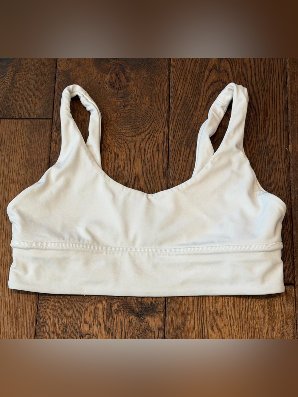 lululemon athletica White Seamless Sports Bra, Size 12